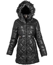 NWT  hooded parka jacket with faux fur trimmed hood