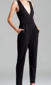 French Connection Navy Blue V-Neck Jumpsuit Size 4US