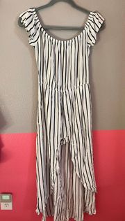 Stripped Romper Dress