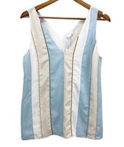 Ecru Womens S Roberts Sleeveless Blouse Tank Summer Preppy Minimalist Coastal