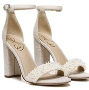 Sam Edelman Yaro Perla Beaded Block Heel Sandal