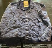 button down purple long sleeved shirt made of Cupra and Nylon. NWT