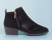 Bamboo Black Perforated Booties Women's 6