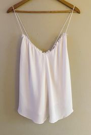 Cream Lace Trim Tank