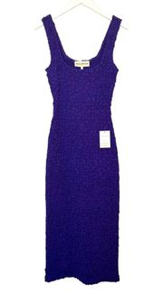 Mara Hoffman Sloan Smocked Midi Dress Purple Size Small NEW