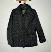 Eddie Bauer  black quilted goose down jacket