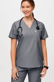 Catarina One Pocket Scrub Top Graphite