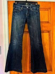 Low rise, flare leg jeans. Size 24 from 7 For All Mankind