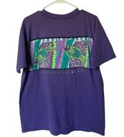 Vintage 90s Purple Tropical Fish SeaLife Short Sleeve Tee Shirt Newport News