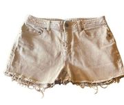 Bill Blass Jeans Womens 8P Vintage Tan High Rise Cutoff Denim Short Shorts