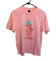 Pleasing Harry Styles Mushroom Pink Short Sleeve Graphic T-Shirt Oversized Small
