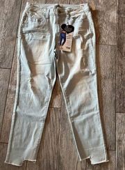 NWT YMI Wanna Betta Butt Denim Jeans 13 / 31 High Rise Anklet Ankle Raw Hem