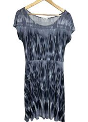 Athleta Tie Dye Bamboo Dolman Dress GREY sz XS