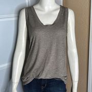 Michael Stars Heathered Brown Flowy Tank Top Size OS