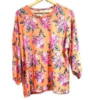 Floral shirt‎ super soft knit floral 1x plus NEW no comment