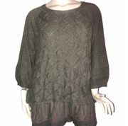 Lace Hem Tunic Sweater