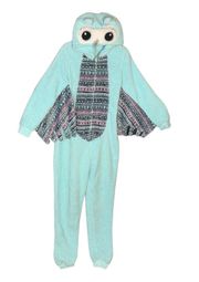 Sleepwear One-Piece Zip Light Blue Owl Pajamas 