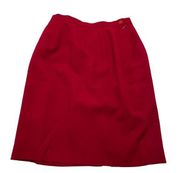 Vintage Rena Rowan for Saville Wool Pencil Skirt Red