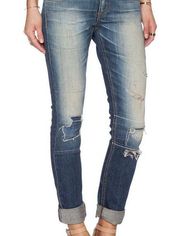 Rag & Bone The Dre Distressed Denim Jeans in Surfer Repair Womens Size 24