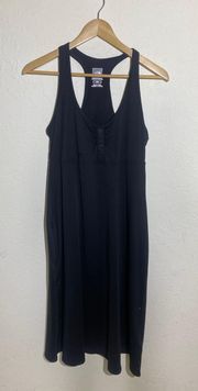 NWOT  Black Racer Back Dress With Built in Sports Bra ( M )