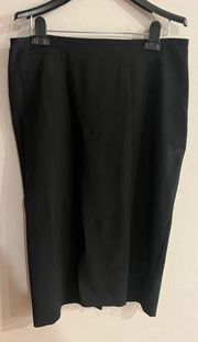 EILEEN FISHER Women’s Black Italian Wool Blend Midi Skirt Size S