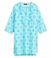 J. Crew Eyelet Bib Tunic Beach Coverup Pale Mint Size Small NWT