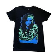 green and blue neon graphic tee