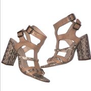 Cynthia Rowley size 6 Hamptons snakeskin heels