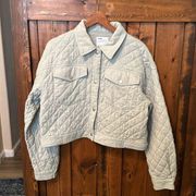 Eloise Quilted Cropped Jacket, Size XL