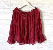 Sun & Shadow Off The Shoulder Blouse Pink Sz Small