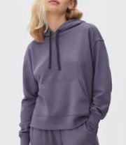 NWT Everlane The Lightweight French Terry Hoodie in Dark Plum