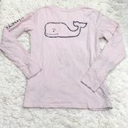 Vineyard Vines  Long Sleeve Whale Pocket T-Shirt Pink XXS