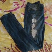 ALMOST Famous Distressed Skinny Medium Blue Jean's size 3