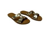 Bella Vita Italian Sandals Gold Size 9 Genuine Leather Quiet Luxury Minimalist