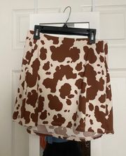 Cow Print Mini Skirt 