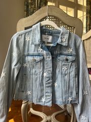 star denim cropped jacket