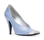 🆕 Emilio Pucci | Square Toe Pumps Silver Cap Size 37