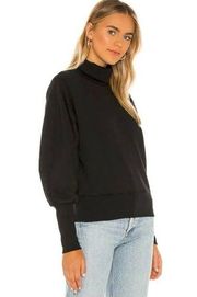 AGolde Women's Black Balloon Sleeves Turtleneck Pullover, B70, Medium, $58