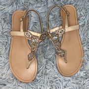 Rose Gold Rhinestone Sandals