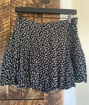 Floral Zip-up Skirt