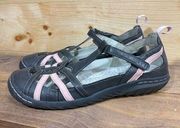 JBU by Jambu Women's Size 7 Dove Mary Jane Flat Charcoal/Petal Memory Foam Insol