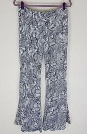 Eight Sixty Wide Flare Blue & White Bellbottom Pants New with Tags