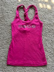 Hot Pink Ribbed Stretchy Tank Top