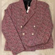 “Red carpet” blazer w/ pearl buttons; new never worn