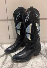 Butterfly cowboy boots