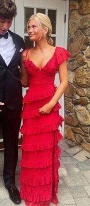 red prom dress