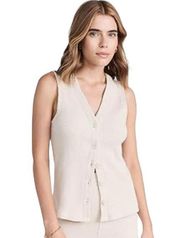 NWT Madewell Ribbed Button-Front Vest