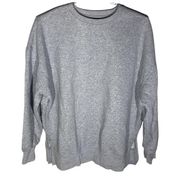 New Look Sweatshirt Womens 4 Grey Marled Crewneck Long Sleeve Pullover Cotton