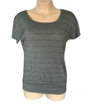 Maurice's  Gray Striped Sparkle Top 1