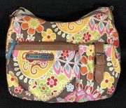 LILY BLOOM FLORAL PURSE SHOULDER BAG EUC